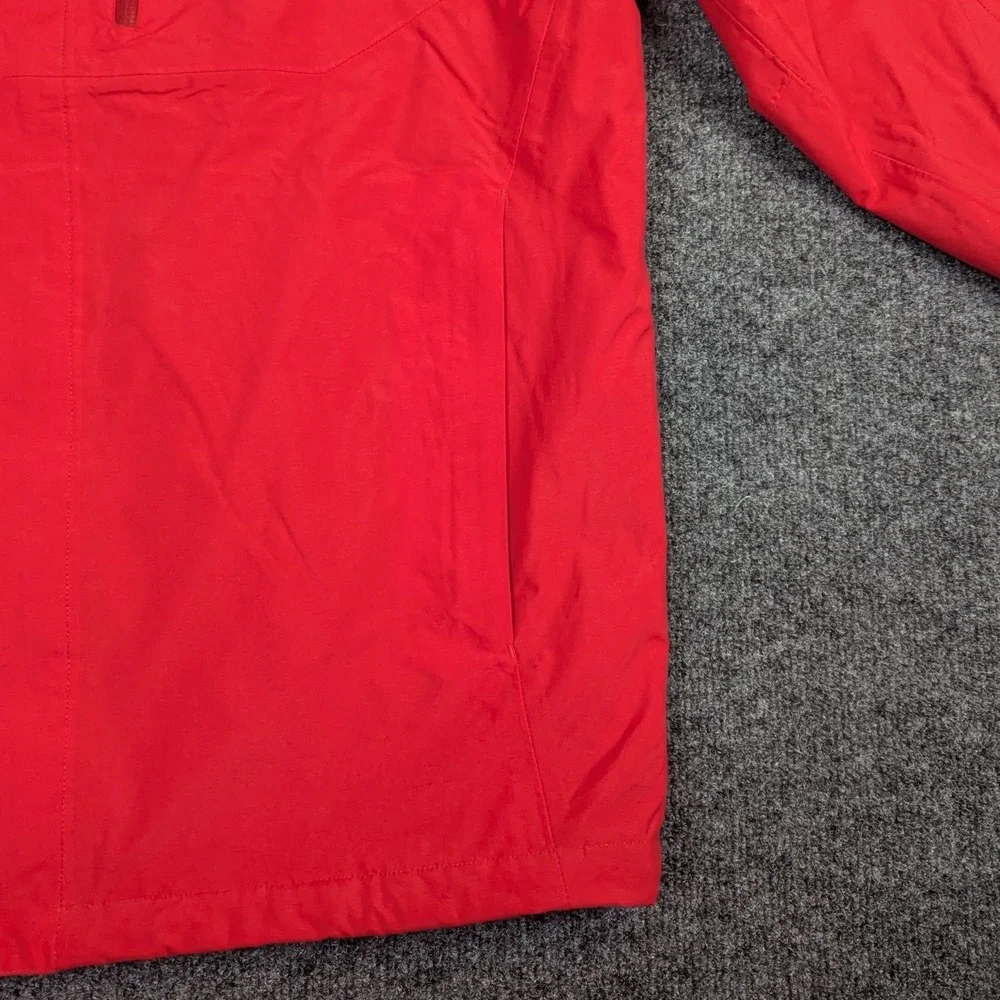 Marmot Mens XL Red Hooded Rain Jacket Full Zip Outdoor Shell Windbreaker